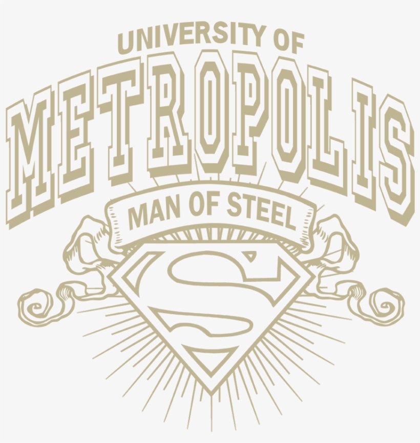 Superman University Of Metropolis Juniors V Neck T - Superman Logo, transparent png #5595475