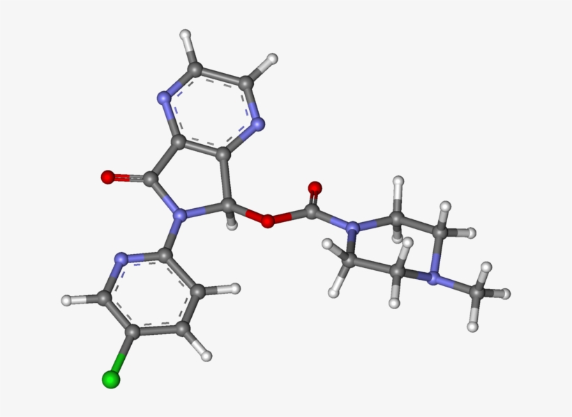 Zopiclone Ball And Stick - Eszopiclone, transparent png #5595678