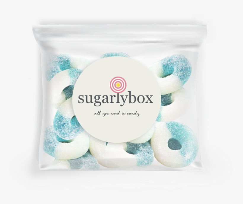 Sour Blue Raspberry Rings - Marshmallow, transparent png #5595742