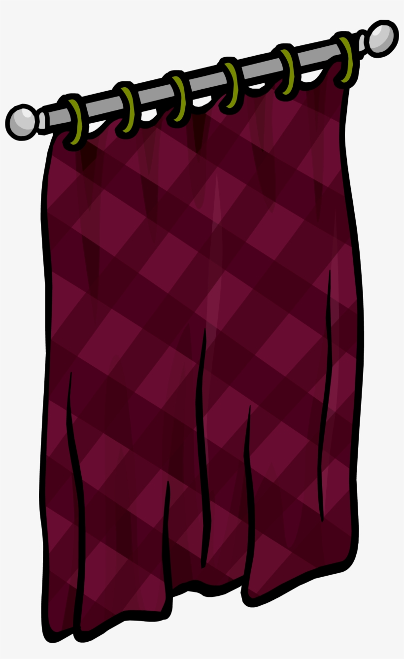 Burgundy Curtains Sprite 001 - Curtain, transparent png #5596014