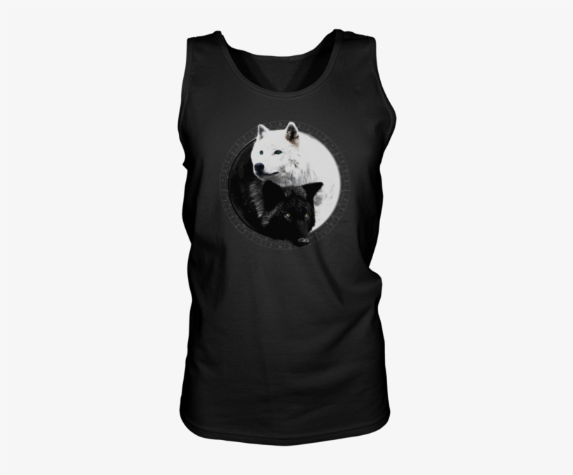 Yin Yang Wolf Inspired By Witchcraft & Wicca - The Mountain Yin Yang Wolves Adult T-shirt, transparent png #5596470