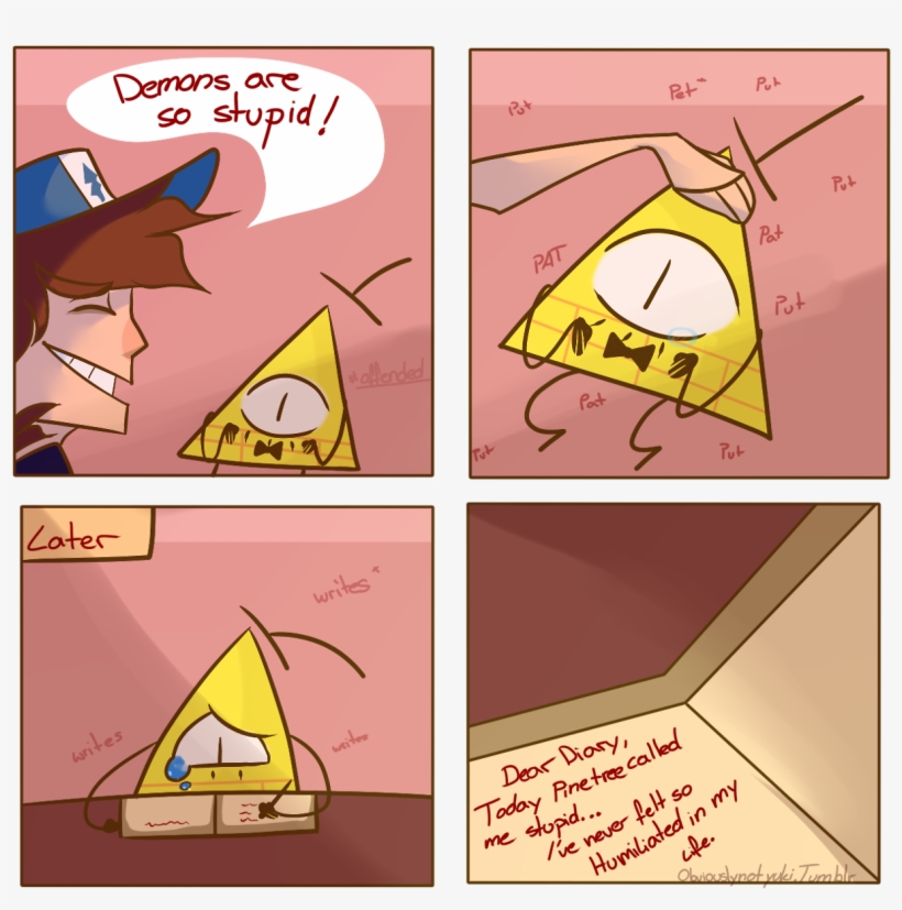 Obviouslynotyuki - “ - ) ” - Triangle Bill X Dipper, transparent png #5598223