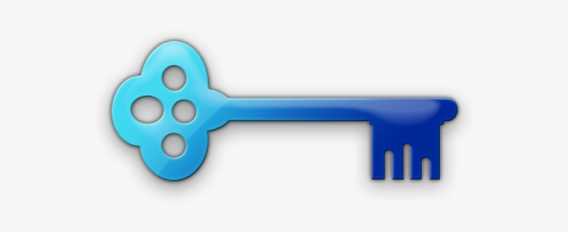 Keys Clipart Skeleton Key - Blue Key Icon Png, transparent png #5599444