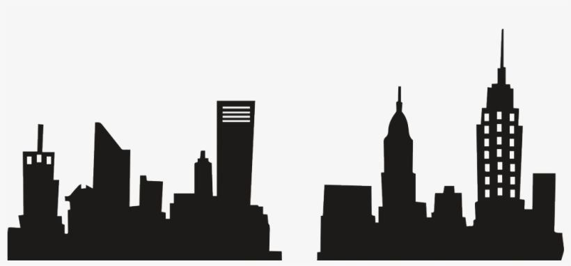 New York City Skyline Silhouette Png Image Royalty - Superhero Building  Free Clipart - Free Transparent PNG Download - PNGkey