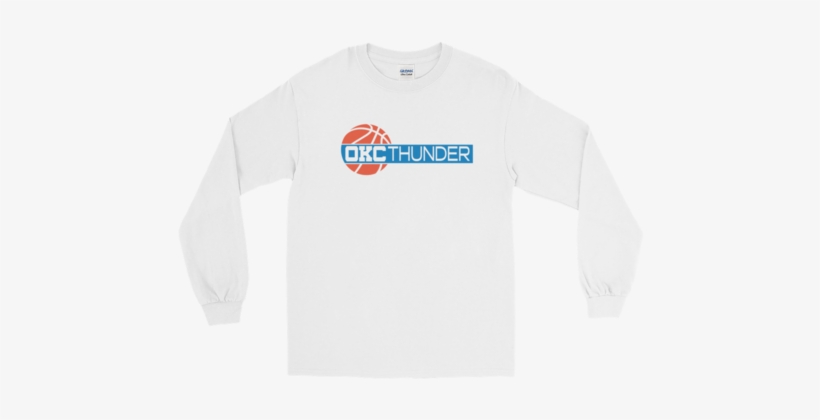 Okc Thunder Ball Long Sleeve - T-shirt, transparent png #560116
