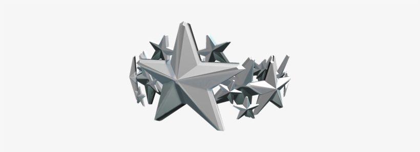 Silver Star Crown - Star Crown Roblox, transparent png #560232