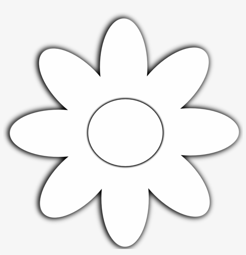 Daisy Flower 5 Black White Line Art Scalable Vector - Black Woman Alien Art, transparent png #560455