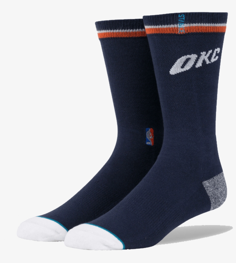 Okc Thunder Stance Nba Casual Logo Socks Navy - Medias Stance, transparent png #560567