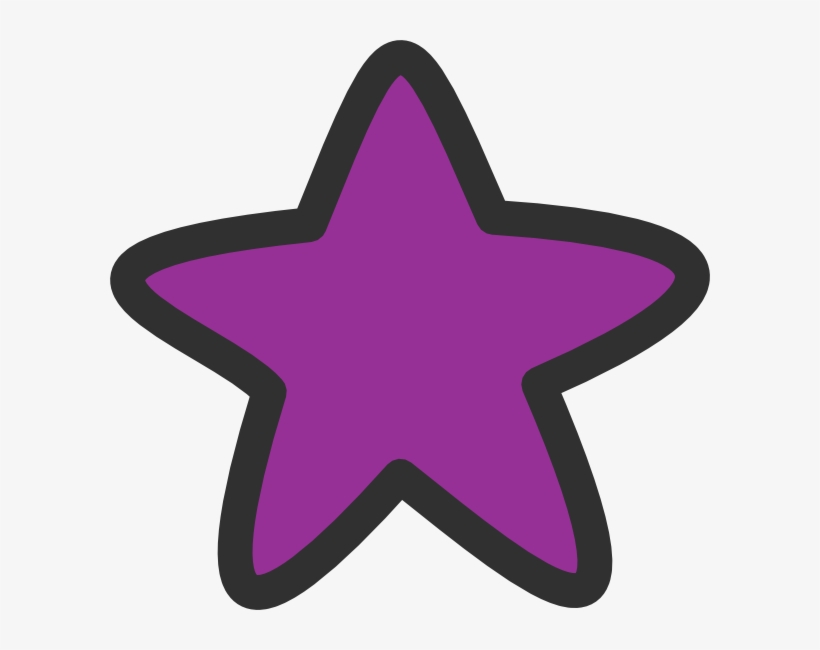 Purple Star For Starry Clip Art At Clker - Star Clip Art Purple, transparent png #560618