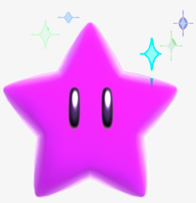 Purplestar - Super Mario Purple Star, transparent png #560620
