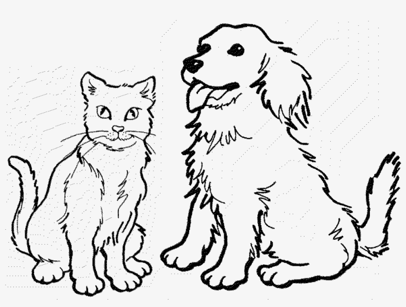Dog And Cat Drawing At Getdrawings - Cat And Dog Easy Drawing, transparent png #560960
