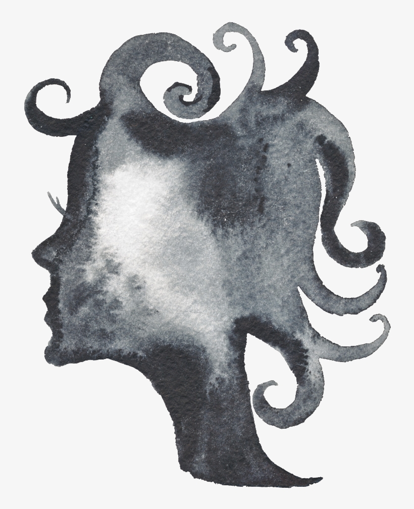 Beautiful Black And White Face Watercolor Fashion Transparent - 'empowered Prints By Jonny And Britt Designs - 'empowered, transparent png #561646