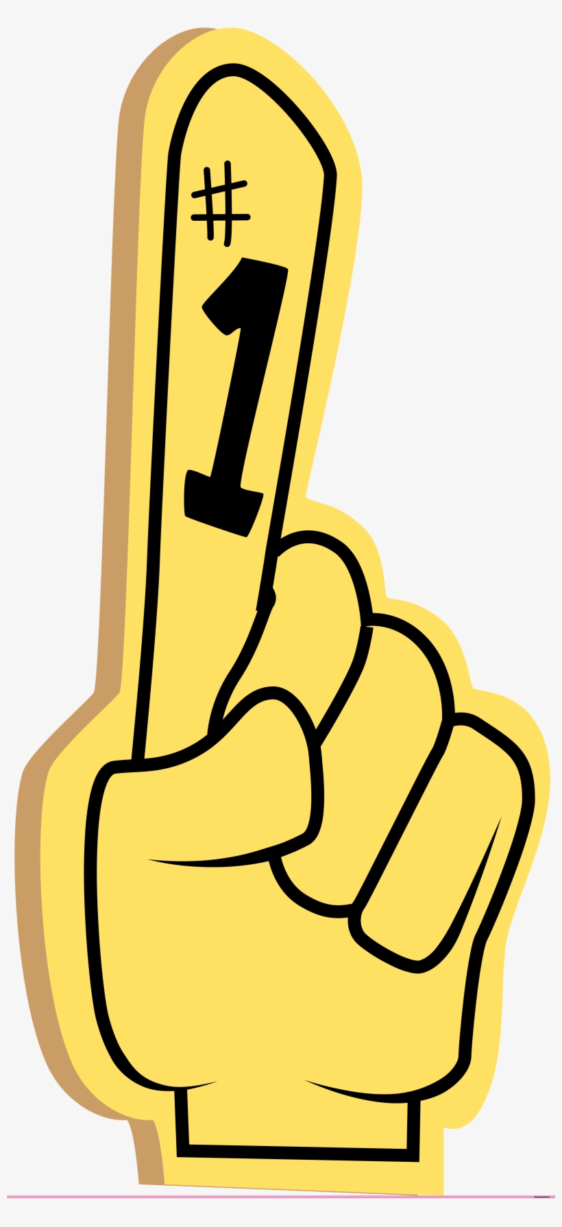 Clip Art Download 1 Vector Foam Finger - Foam Finger Transparent Background, transparent png #562535