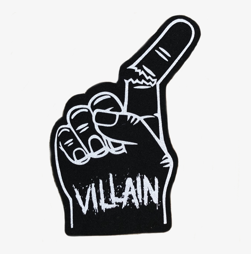 Marty "villain" Foam Finger - Foam Hand, transparent png #562593
