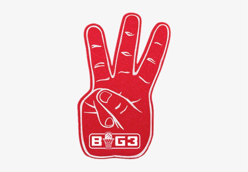 Big3 3 Foam Finger - Pepco Poms 17 Three Fingers Foam Hand, transparent png #562637