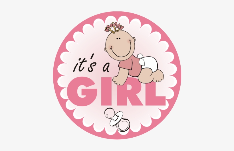 Clip Art Stock Clip Its Girl - It's A Boy Round Stickers, transparent png #563072