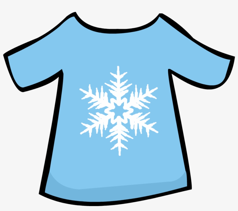 Old Snowflake T-shirt - Blue Clothing Club Penguin, transparent png #563125