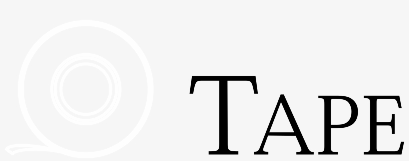 Tape Logo Black And White - Graphics, transparent png #563333