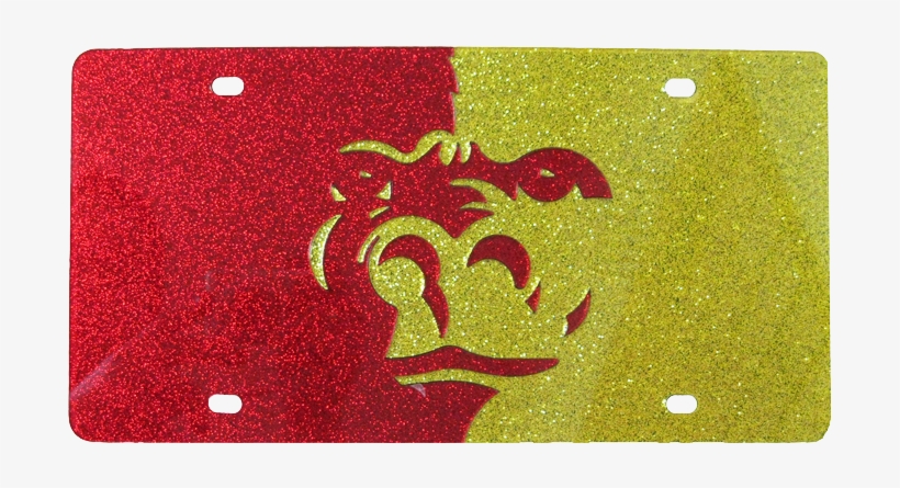 Gorilla Split Face Glitter License Plate - Pittsburg State University, transparent png #564097