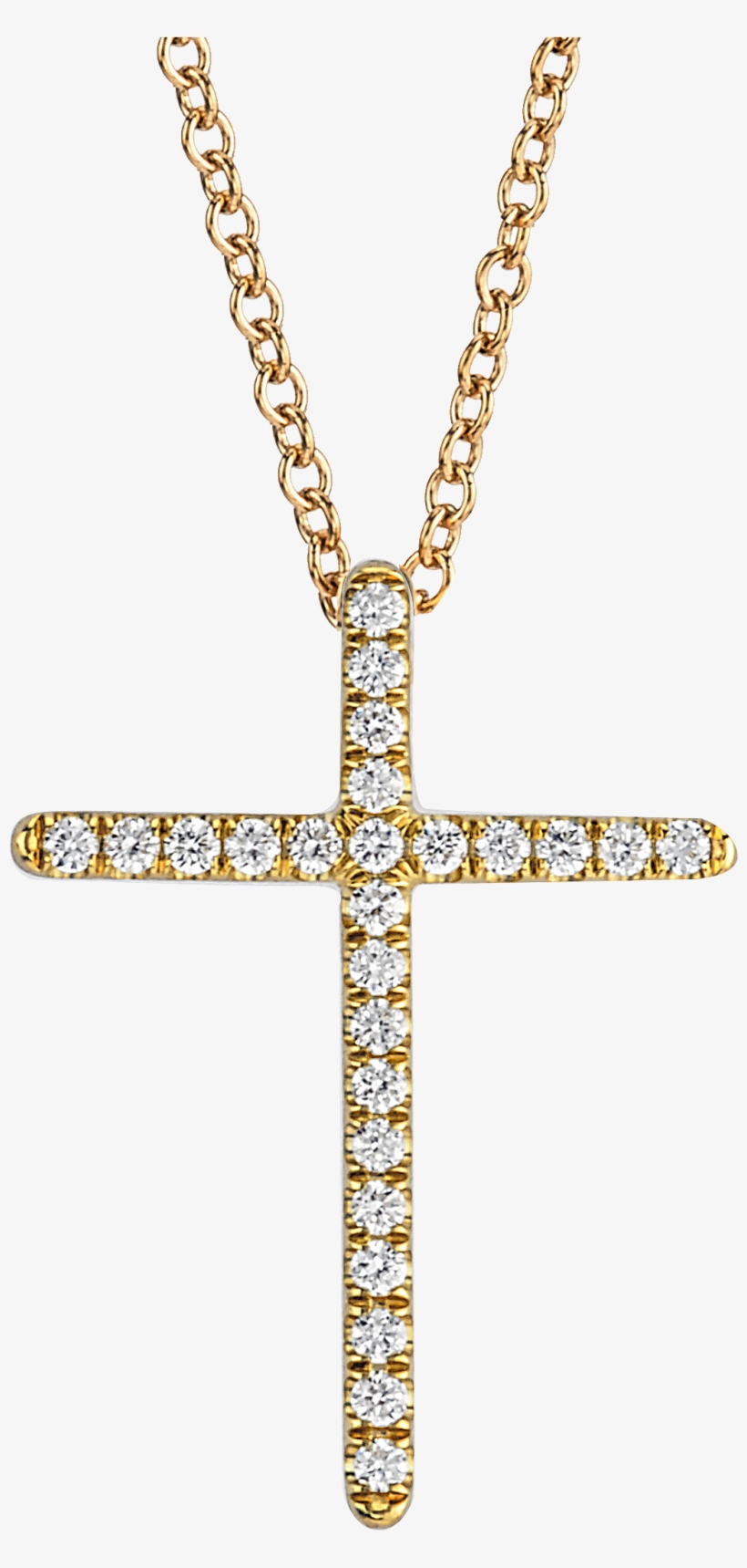 Gold Chain Cross Png - Necklace, transparent png #564177
