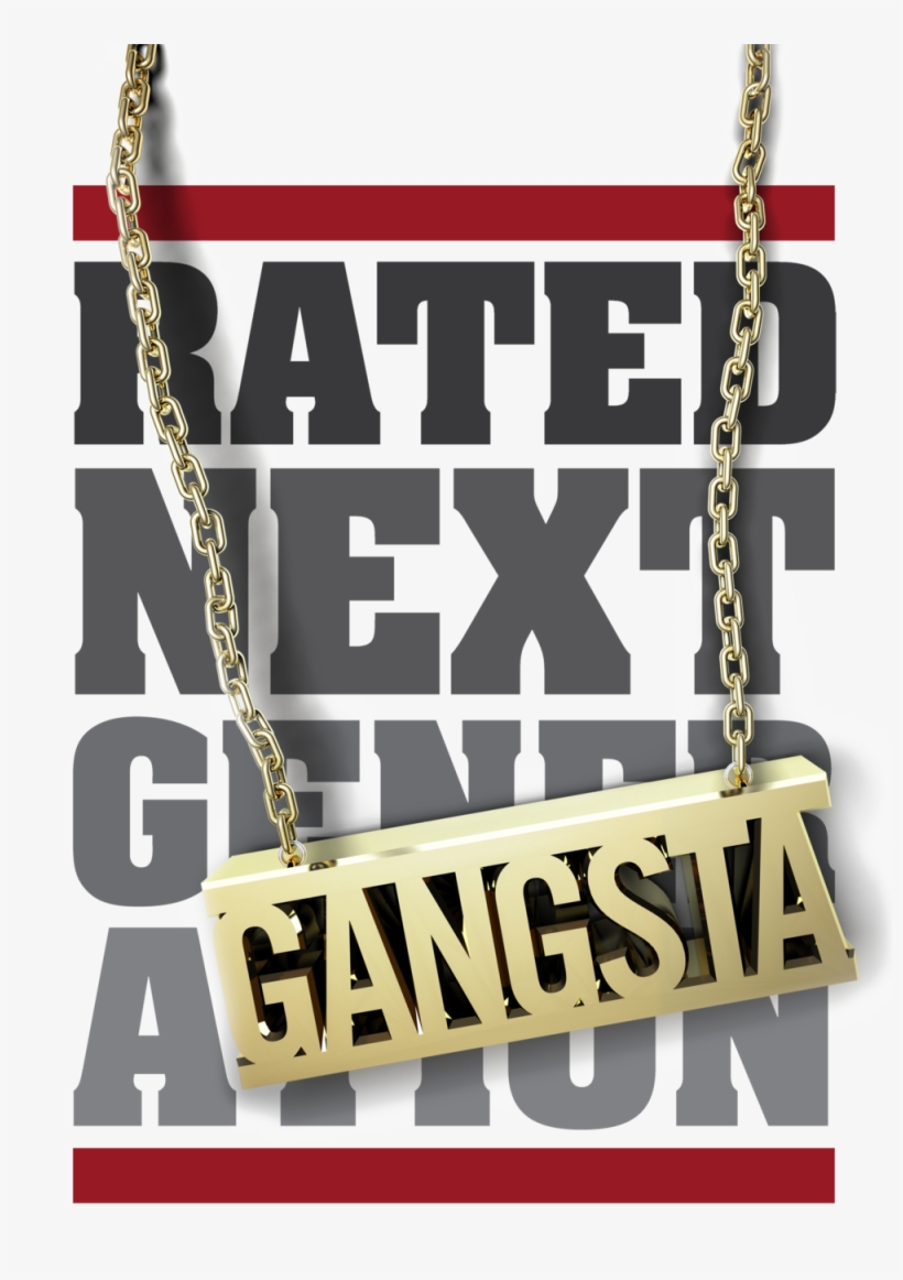 Rated Next Gangsta-gold Chain, transparent png #564450