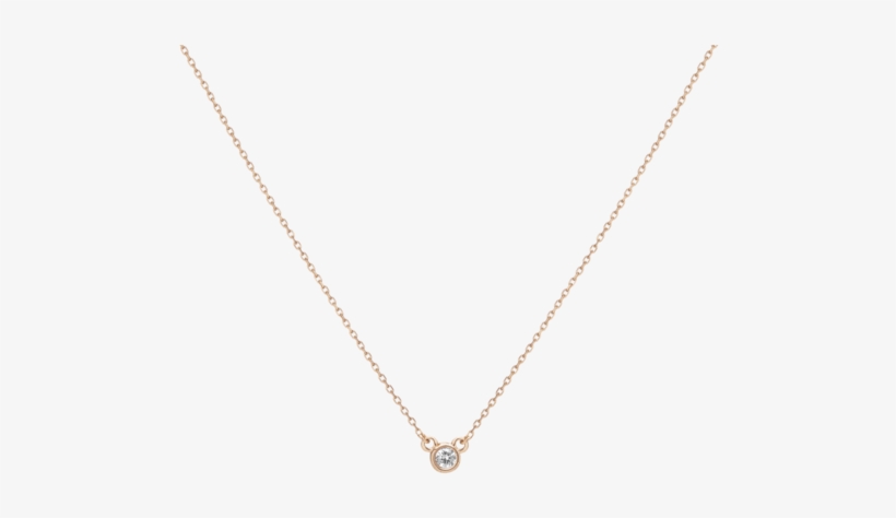 Diamond Bezel Necklace Yellow Gold Vermeil 14k Yellow - Colored Gold, transparent png #564452