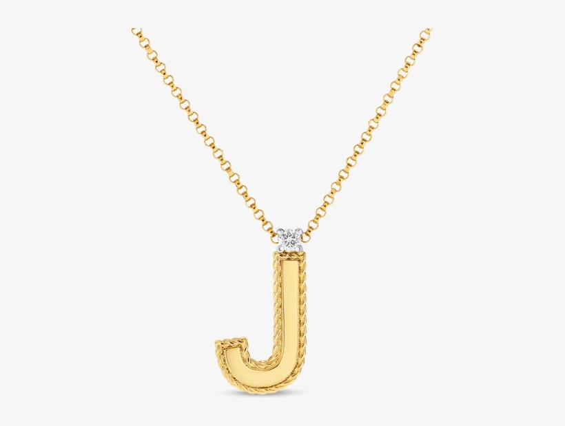 Roberto Coin Block Letter Pendant " - Roberto Coin Gold Letter Necklace, transparent png #564500