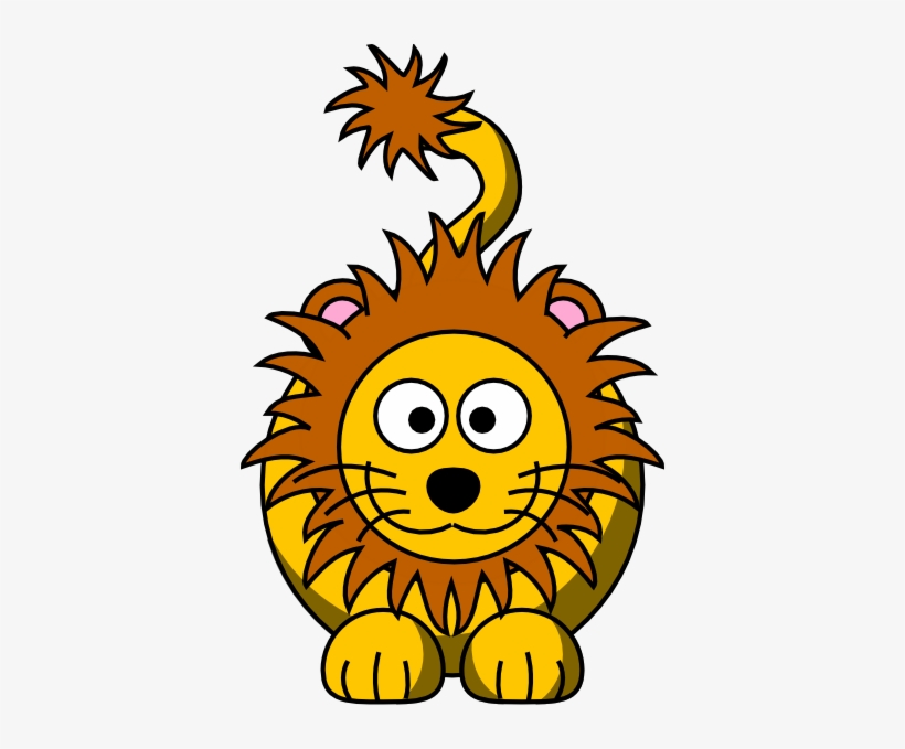 Lion Clipart Line Art - Cartoon Lion Clip Art, transparent png #564563