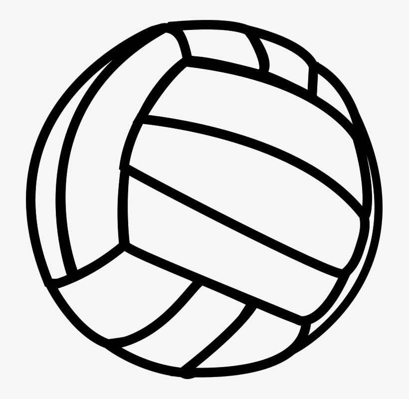 Volleyball Clip Art At Clker Com Vector Clip Art Online - Volleyball Clip Art Black And White, transparent png #564852