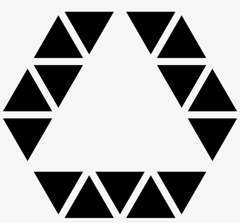Triangle Inside Hexagon Shape Outline Of Small Triangles - Logo De Cuatro Triangulos, transparent png #565035