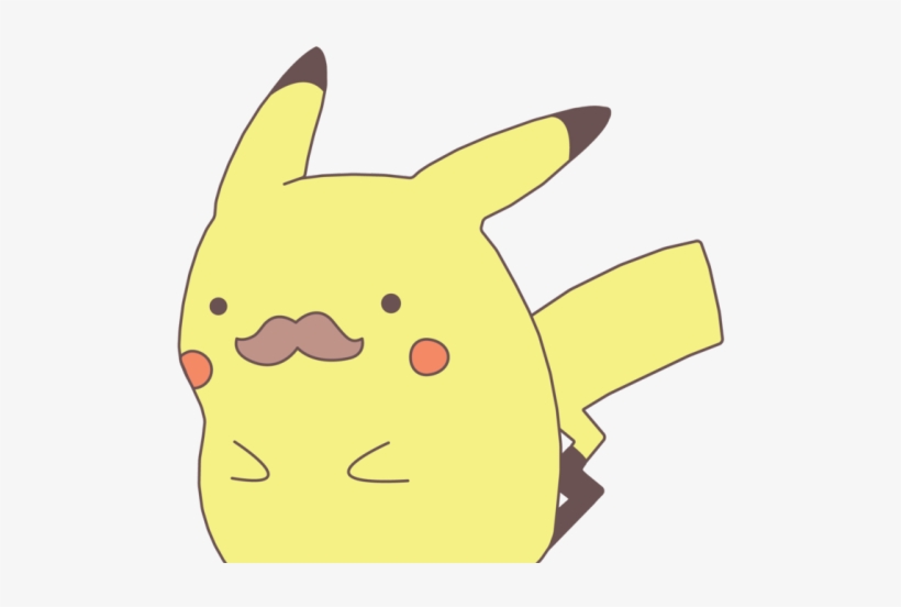 Pikachu Clipart Tumblr Transparent - Pikachu Mustache, transparent png #566454