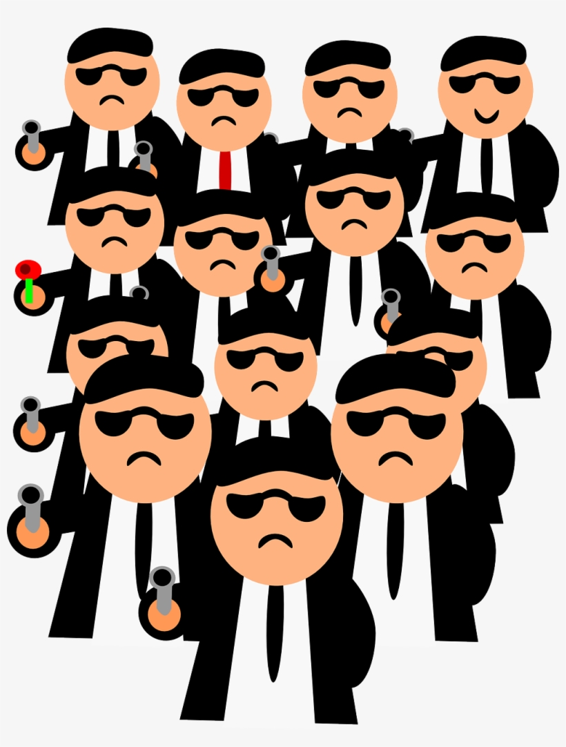 Men, Gangster, Robbery, Pistol, Person, Criminal, Gang - Cartoon Group Of Men, transparent png #566549