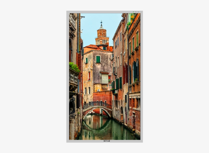 65" Skyvue C Obx 65150hb P Optically Bonded Protected - Stretched Canvas Print: Romantic Green Venice Canal,, transparent png #567875