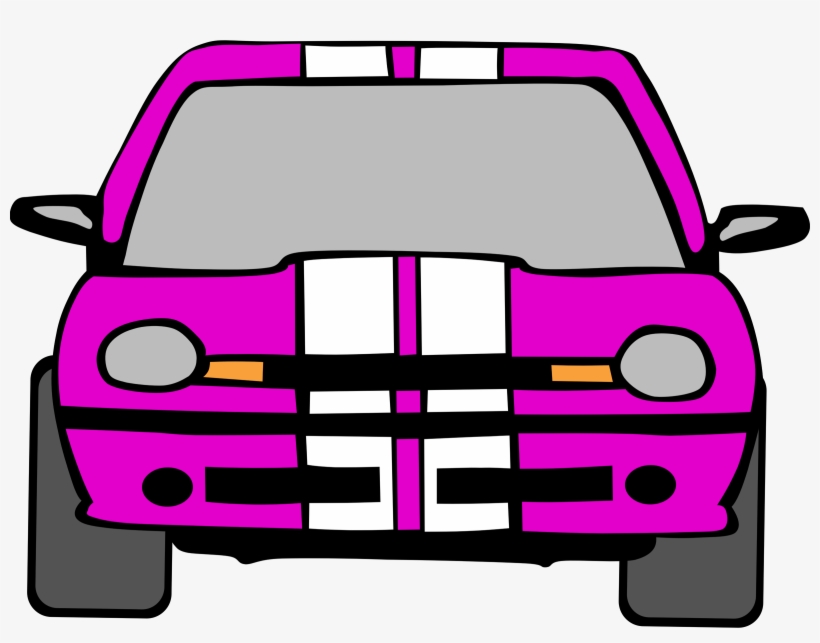 Dodge Neon Car Vector Black And White Library - Pink Car Clip Art, transparent png #567923