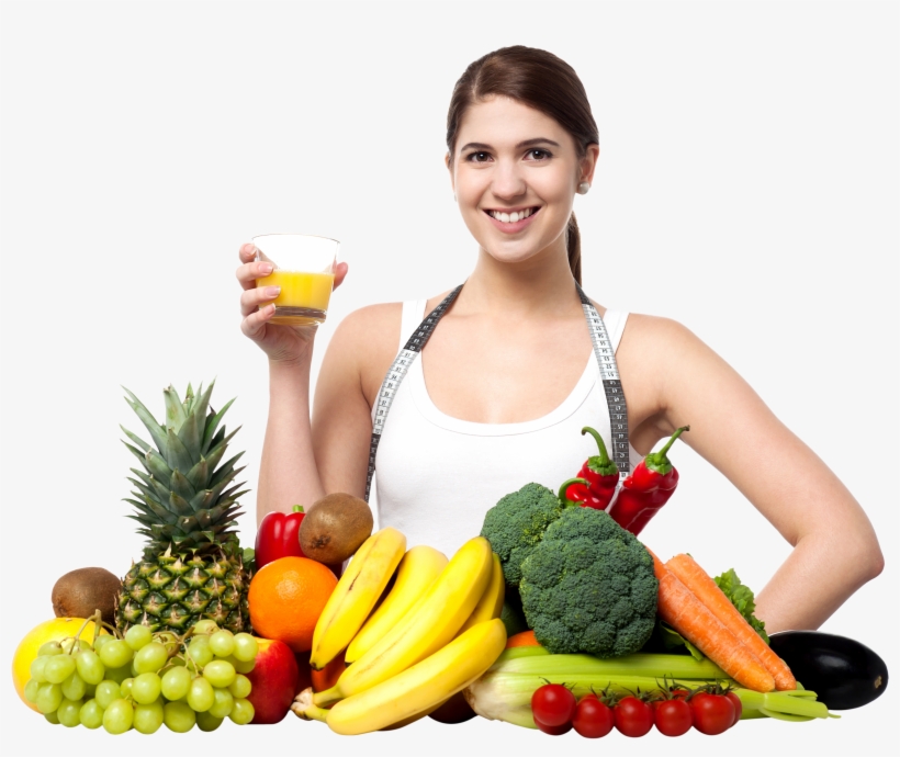 Girl With Fruits Png Image, transparent png #568555