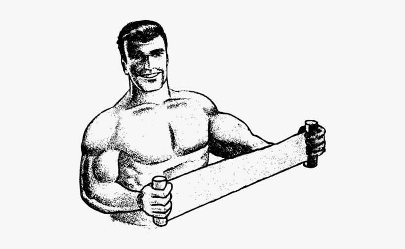 Vector Clip Art Of Muscle Man Doing Stretch Exercise - Clip Art, transparent png #569090