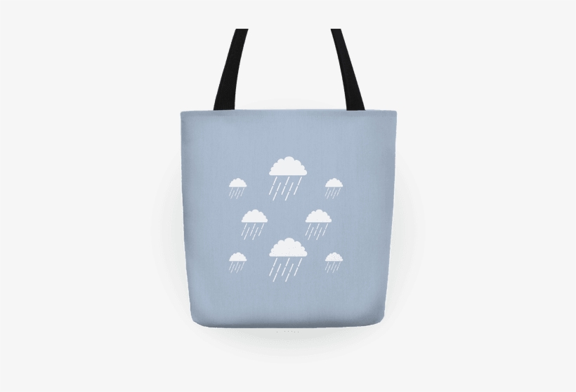 Minimalist Rain Clouds - Pizza Turtle Is My Spirit Animal Tote Bag: Funny Tote, transparent png #569190