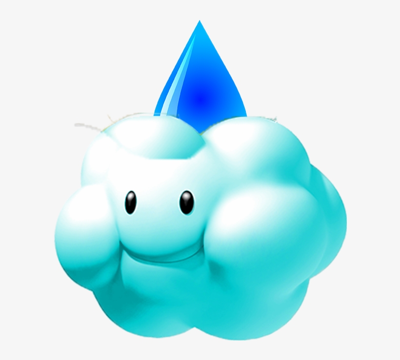 Rain Cloud - Mario Kart Snow Cloud, transparent png #569237