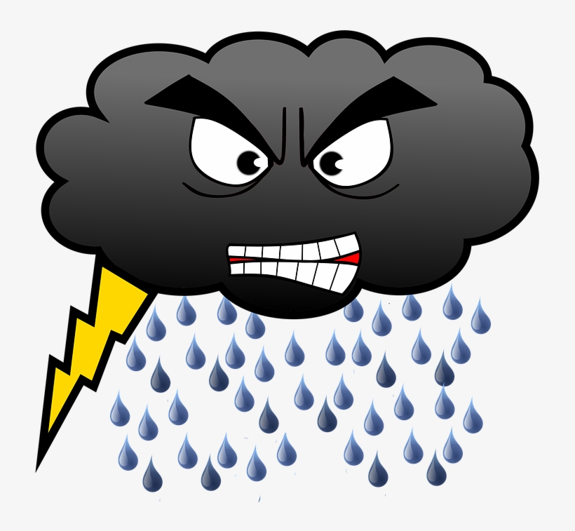 Clipart Rain Rain Cloud - Thunderstorm, transparent png #569711