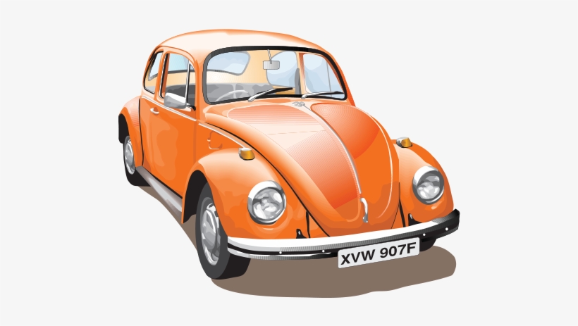 Car Front Vector Png Download - Old Volkswagen Beetle Png, transparent png #569740