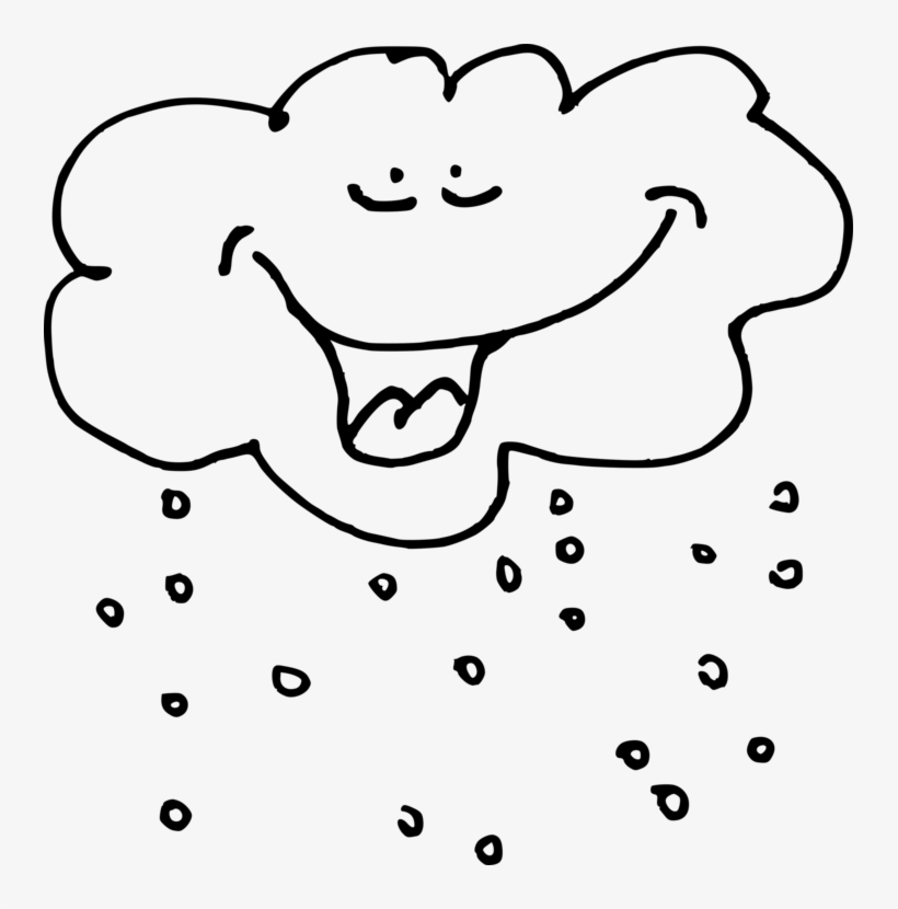 Rain Cloud Light Black And White Weather Forecasting - Snow Clip Art Black And White, transparent png #569760