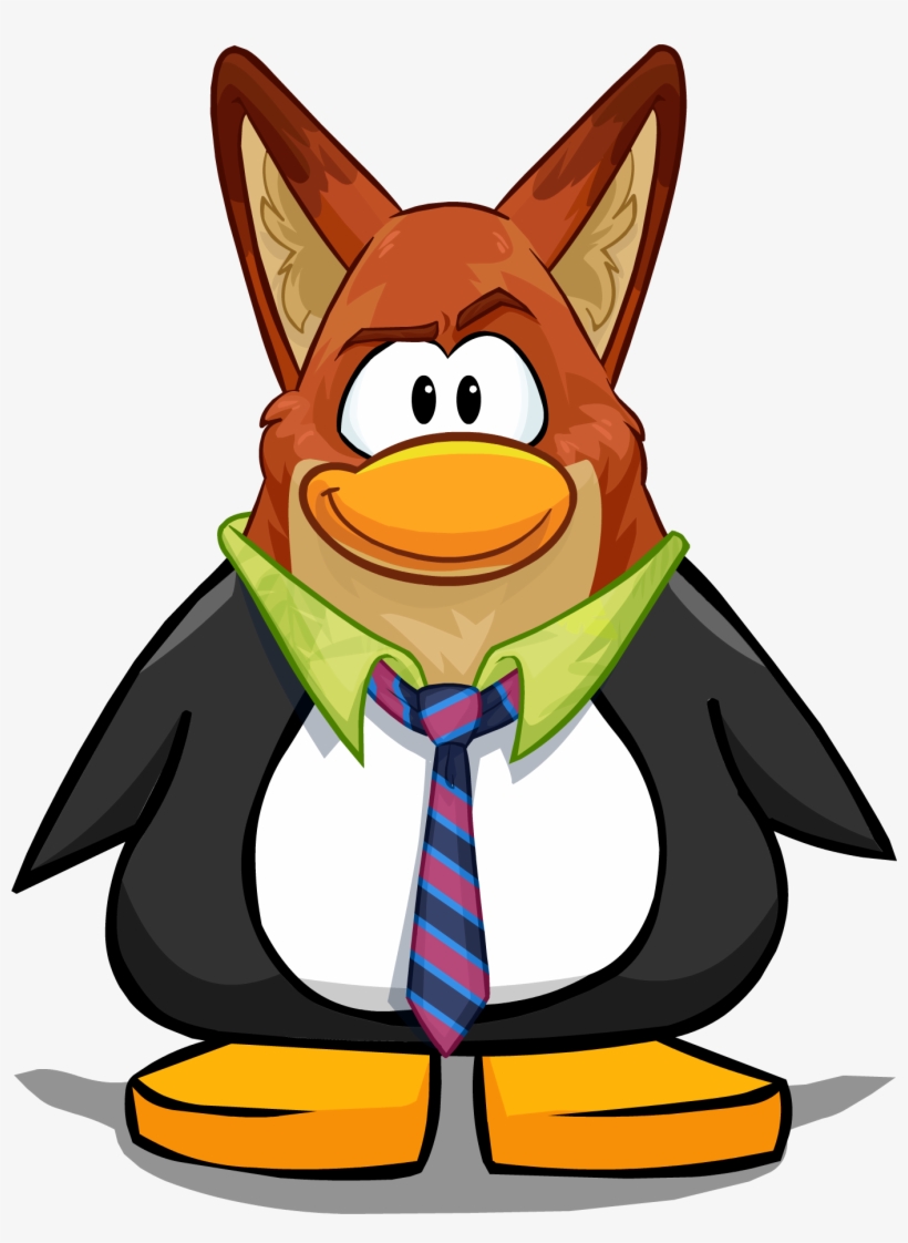 Nick Wilde Mask On A Player Card - Nick Wilde Club Penguin, transparent png #5601765