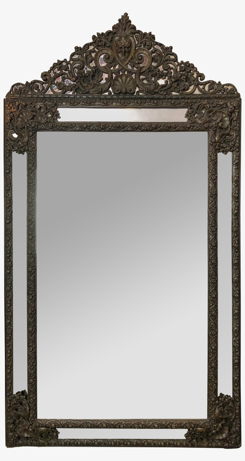 French Metal Mirror - Mirror, transparent png #5602598