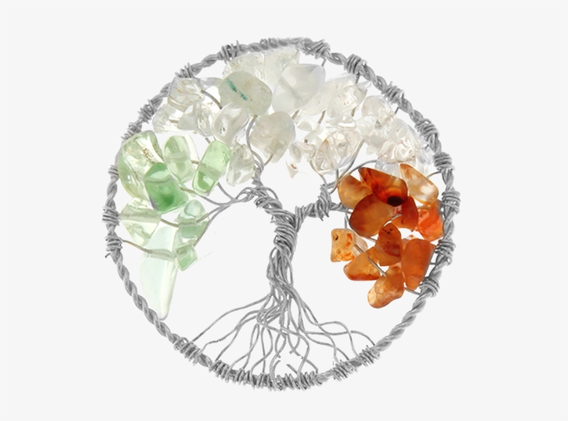 Tree Of Life Fantasy Insignia With Colored Stones 33mm - Fantasy, transparent png #5602718