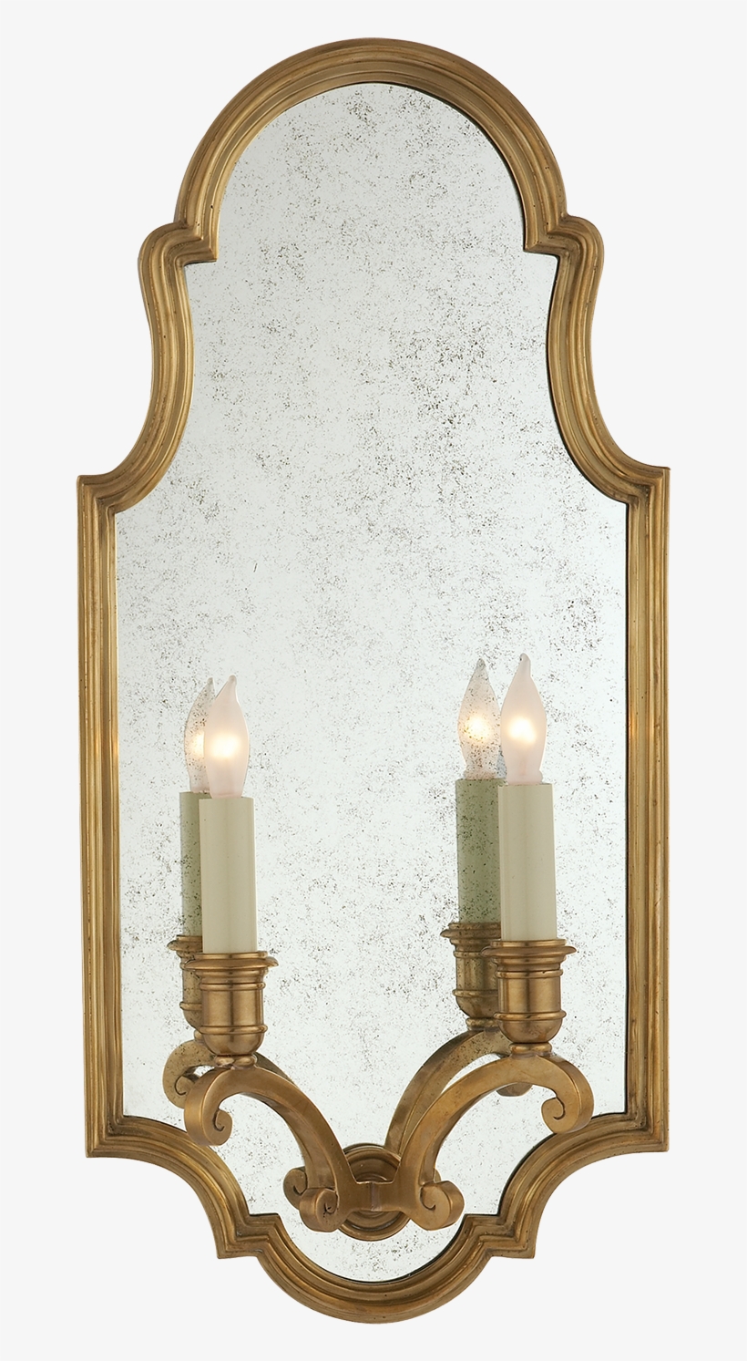 Sussex Medium Framed Double Sconce In Antique-burnished, transparent png #5602834