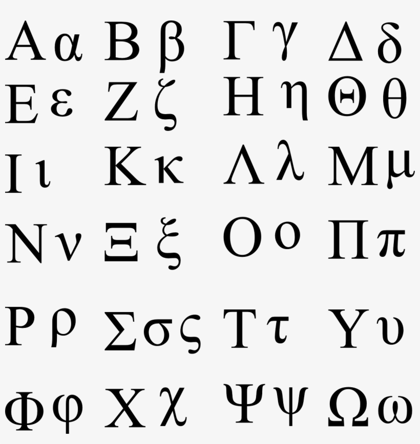 Greek Alphabet - - Greek Alphabet, transparent png #5602938