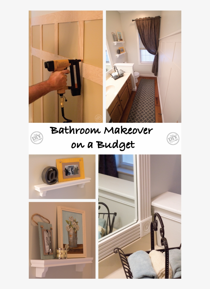 A Bathroom Makeover On A Budget, Board Batten, Framed - Renovation, transparent png #5603054