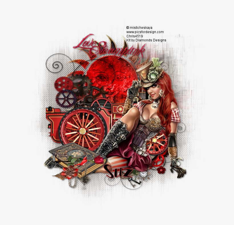 Steampunk Love ** - Christmas Ornament, transparent png #5603400