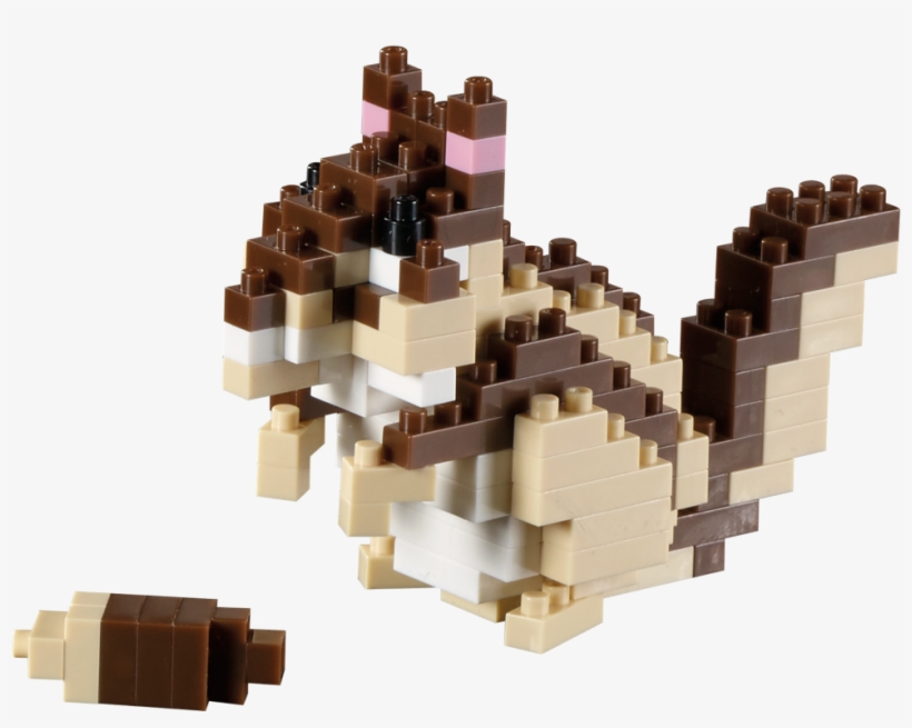 Chipmunk - Chipmunk - Brixies Chipmunk 3d-motif Building Blocks (multi-colour), transparent png #5603460