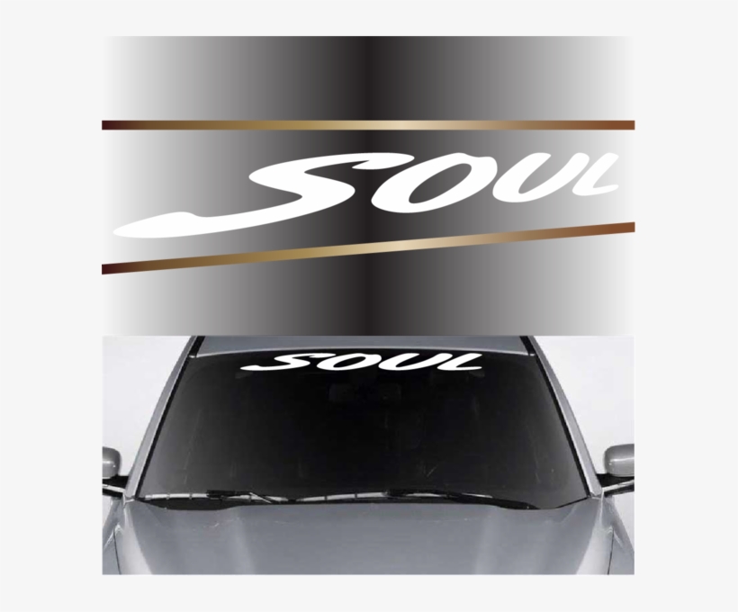 Soul Windshield Decal Fits Kia Car And More - Cute Front Windshield Stickers, transparent png #5603561